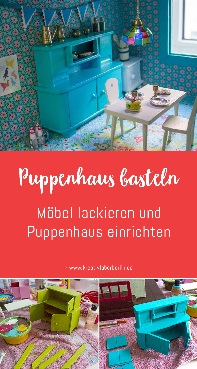 Neugestaltung eines Puppenhauses: 5. Dekoration · Bilder, Lampen, Bücher &  Co. - Kreativlabor Berlin